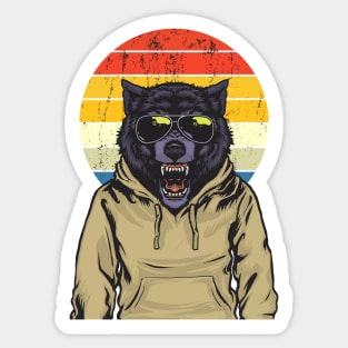 Teen Wolf in a hoddie with glasses Sticker